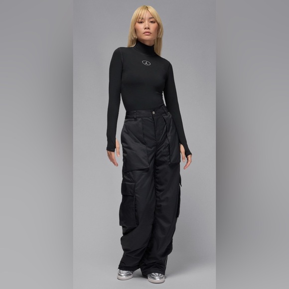 NWT [Jordan] Flight Mountainside Long-Sleeve High-Neck Bodysuit Black Womens S M - Picture 2 of 16
